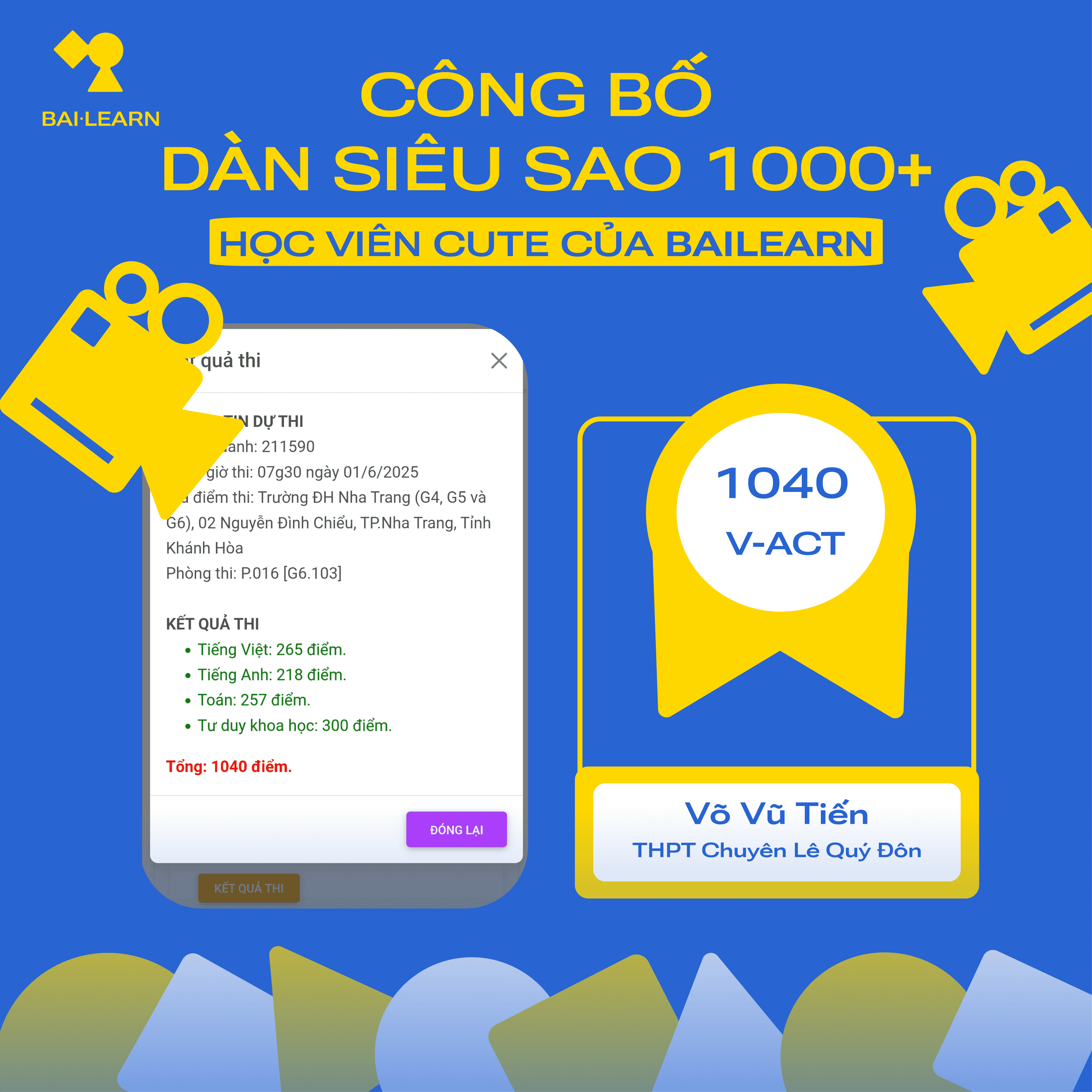 Công bố điểm 1000+-2