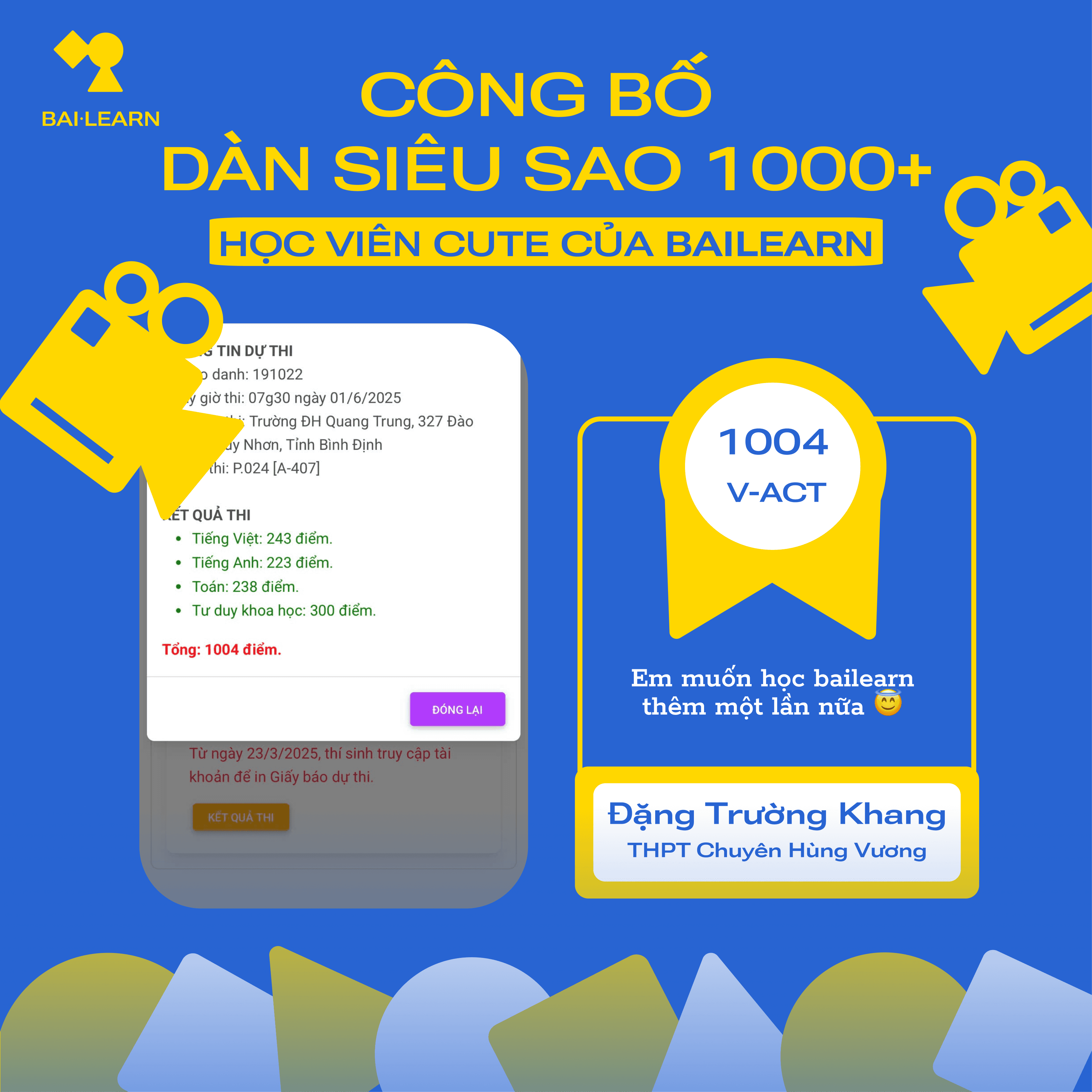 Công bố điểm 1000+-15