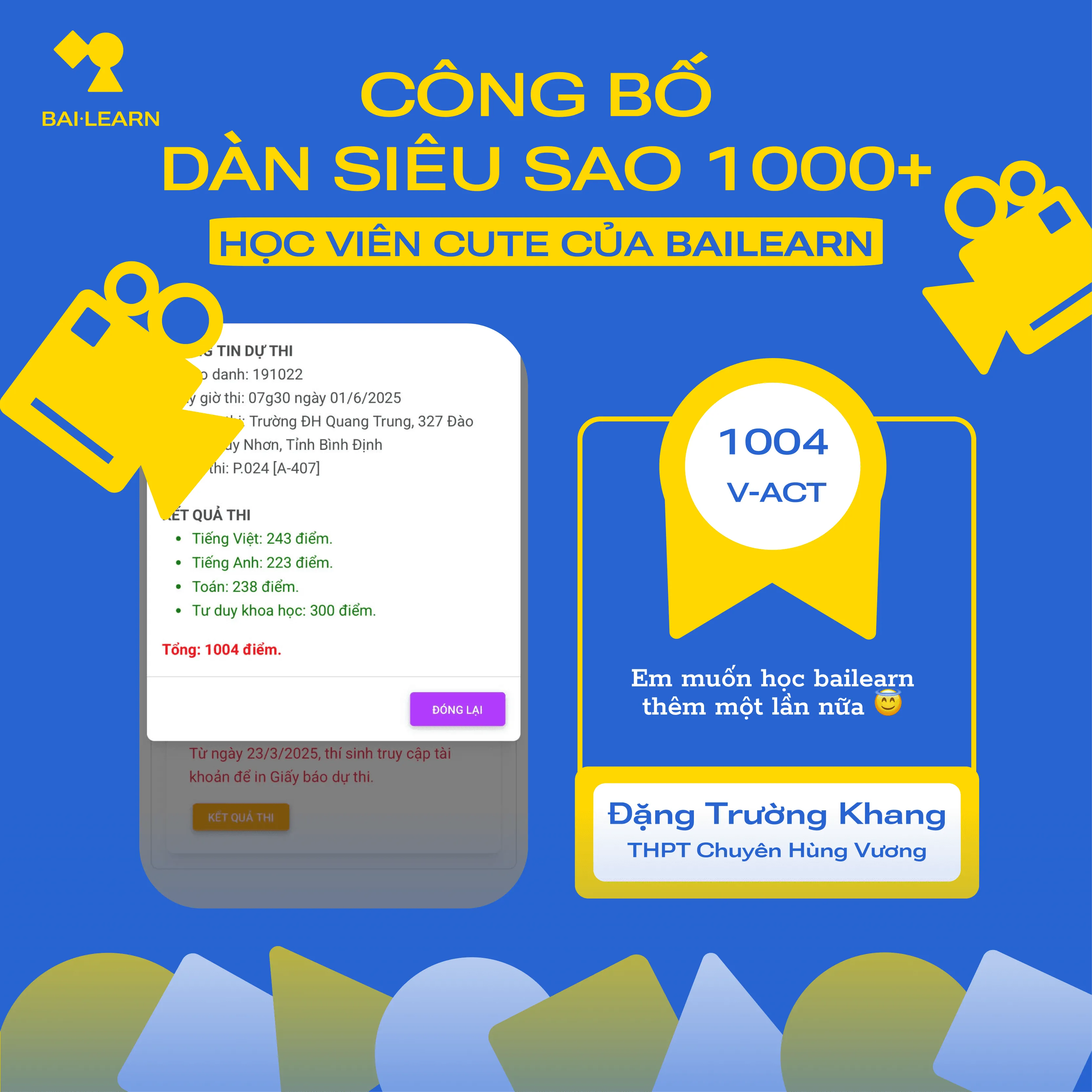 Công bố điểm 1000+-15
